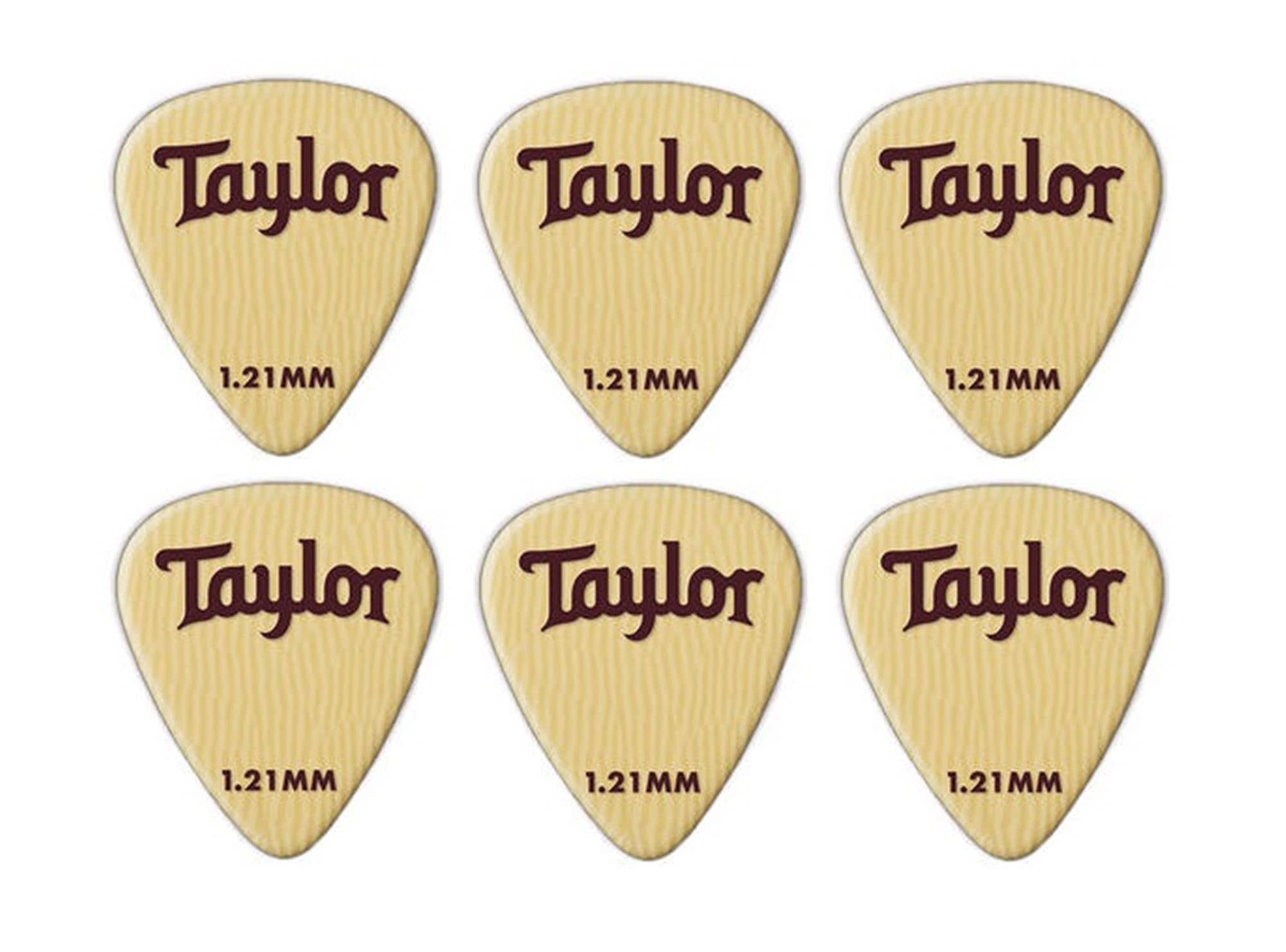 Taylor Premium DarkTone Ivoroid 351 Picks 1.21mm 6 Pack