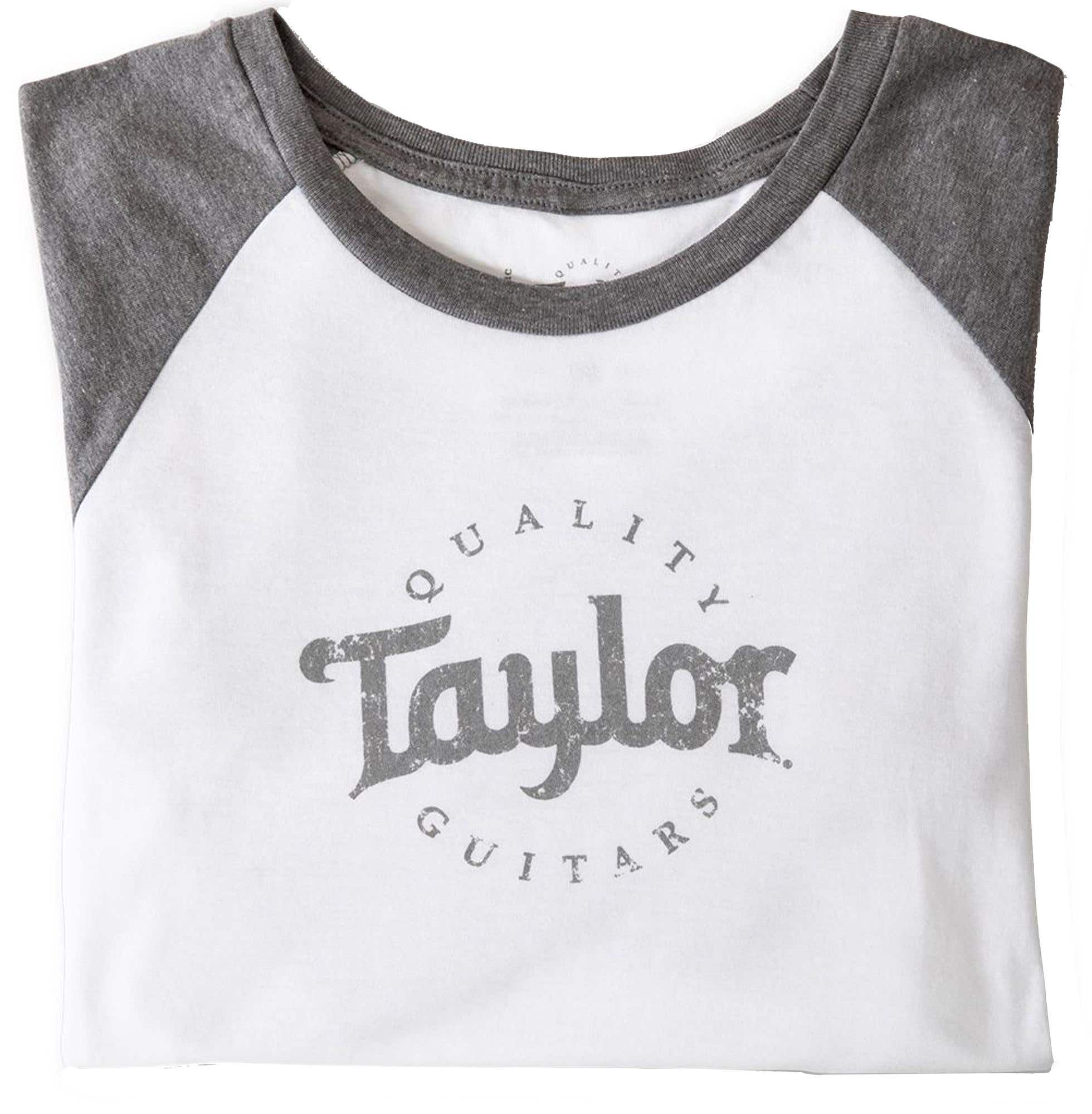 Taylor Ladies Baseball T, Grey Frost White