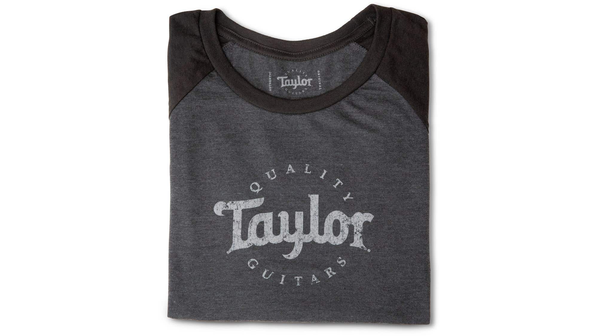 Taylor Ladies Baseball T-Shirt Black and Black Frost