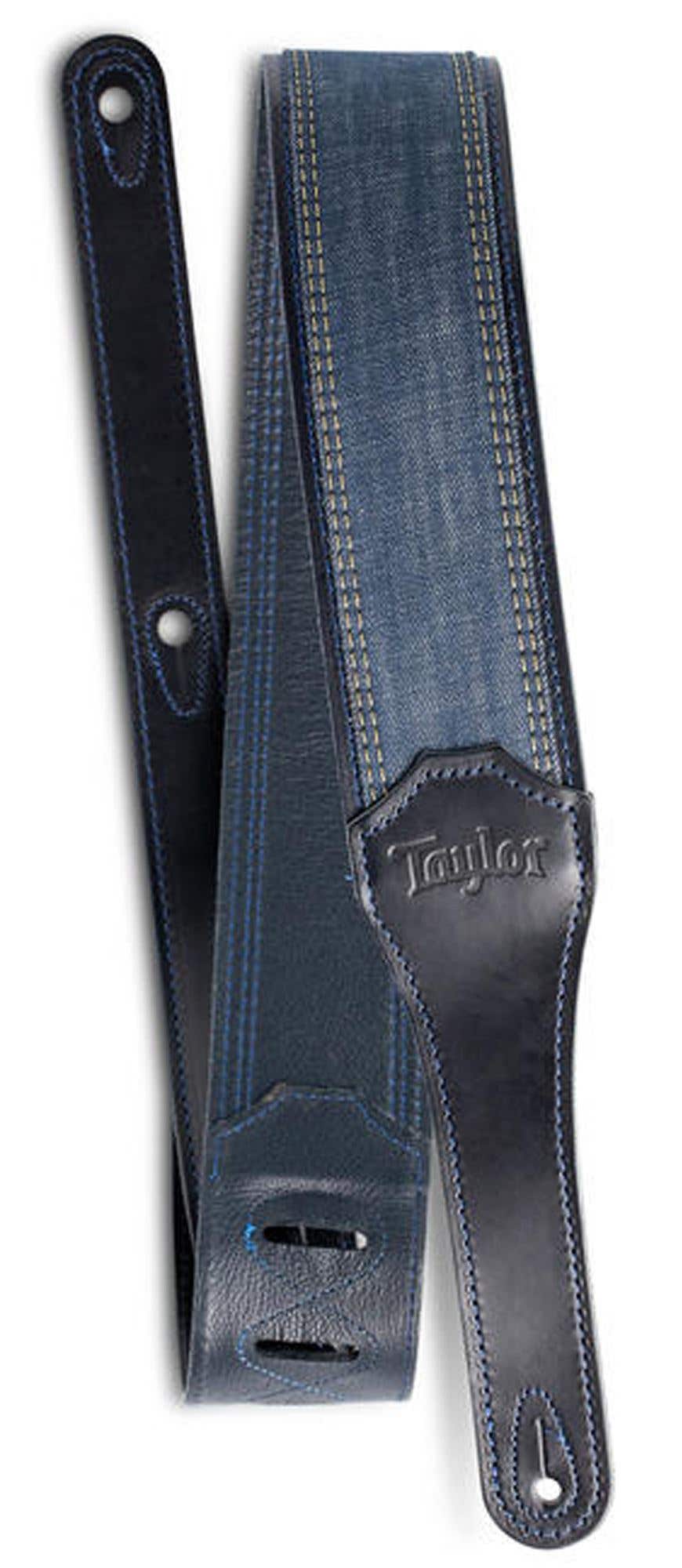Taylor Blue Denim 2" Guitar Strap Navy Edge