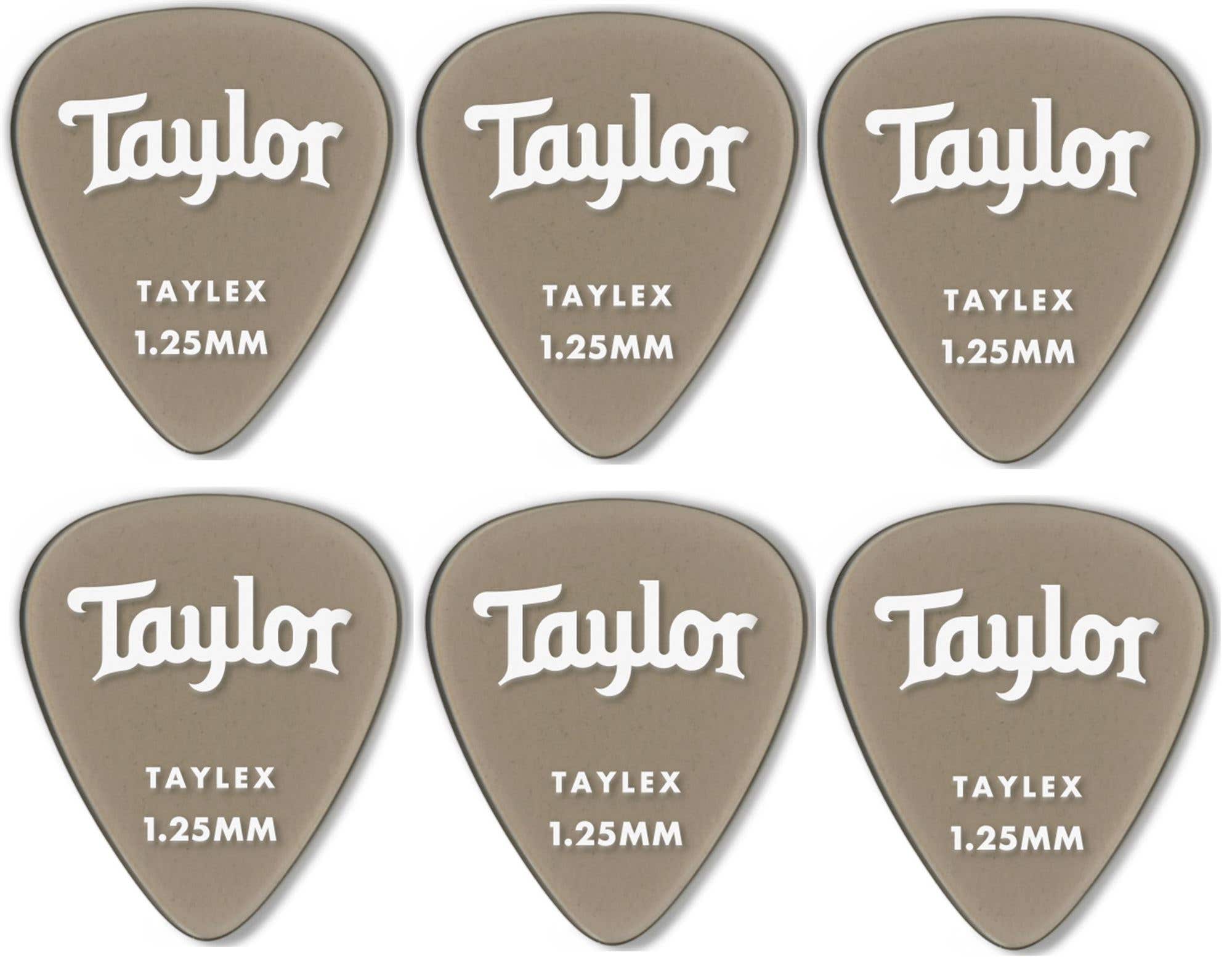 Taylor Premium 351 Taylex Guitar Picks 1.25mm 6 Pack