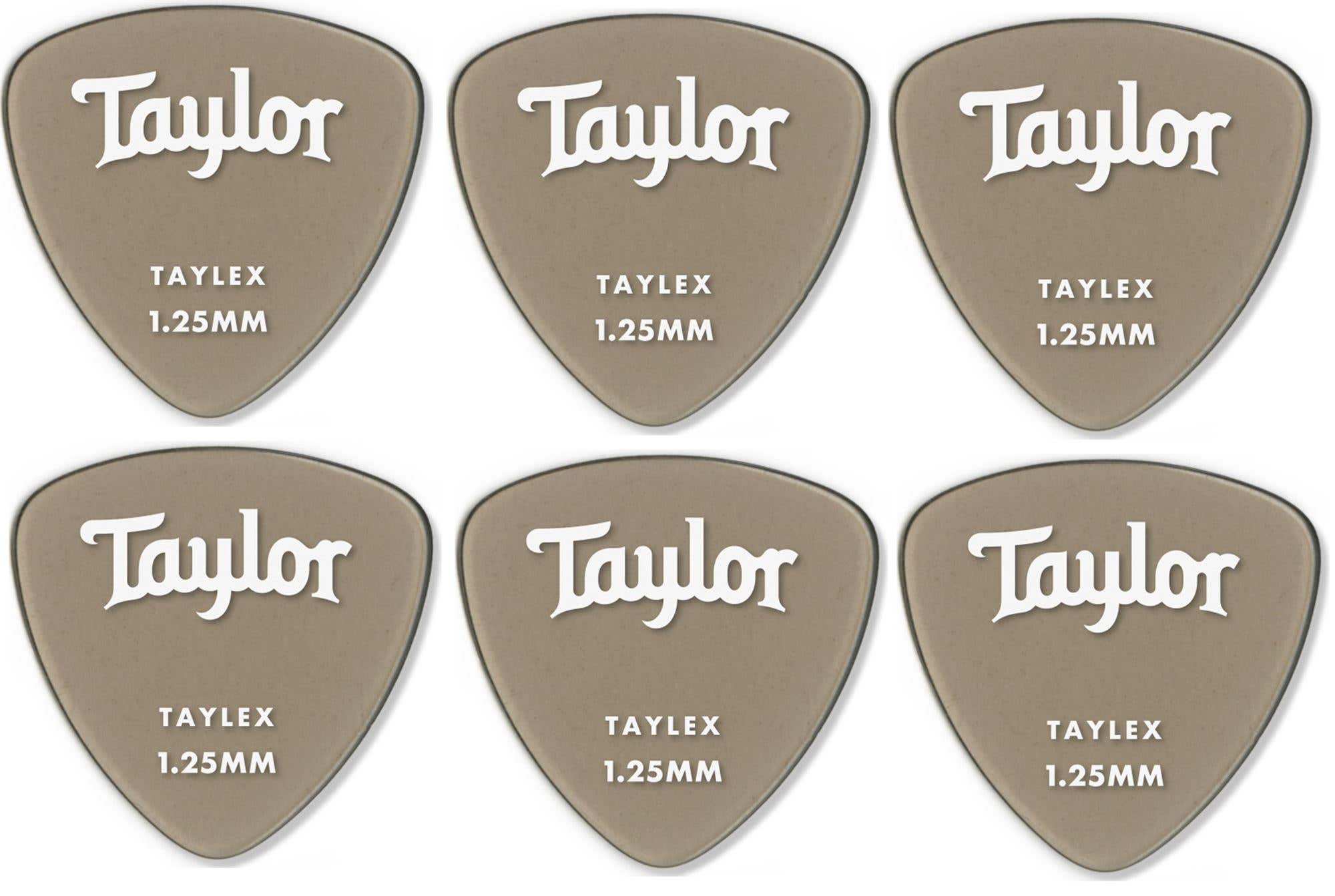 Taylor Premium 346 Taylex Guitar Picks  1.25mm 6 Pack