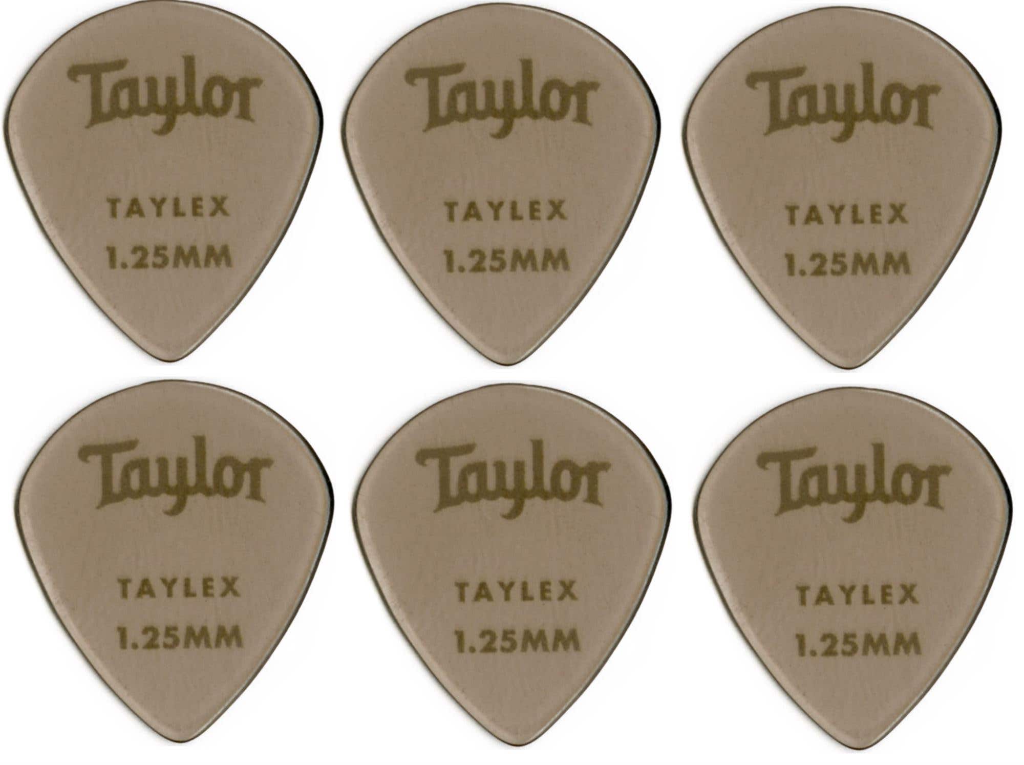 Taylor Premium 651 Taylex Guitar Picks 1.25mm 6 Pack