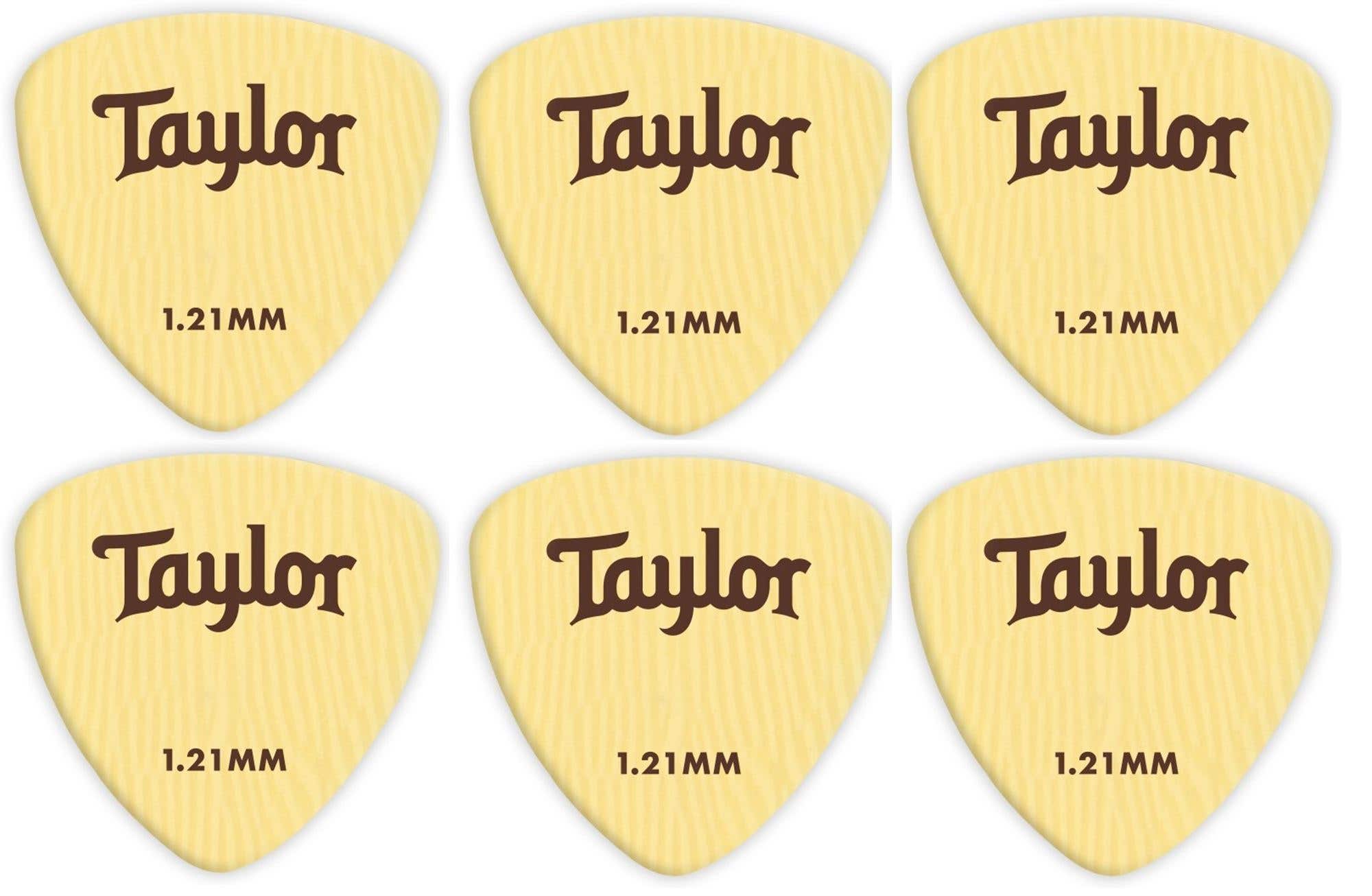 Taylor Premium Darktone Ivoroid 346 Guitar Picks 1.21mm 6 Pack
