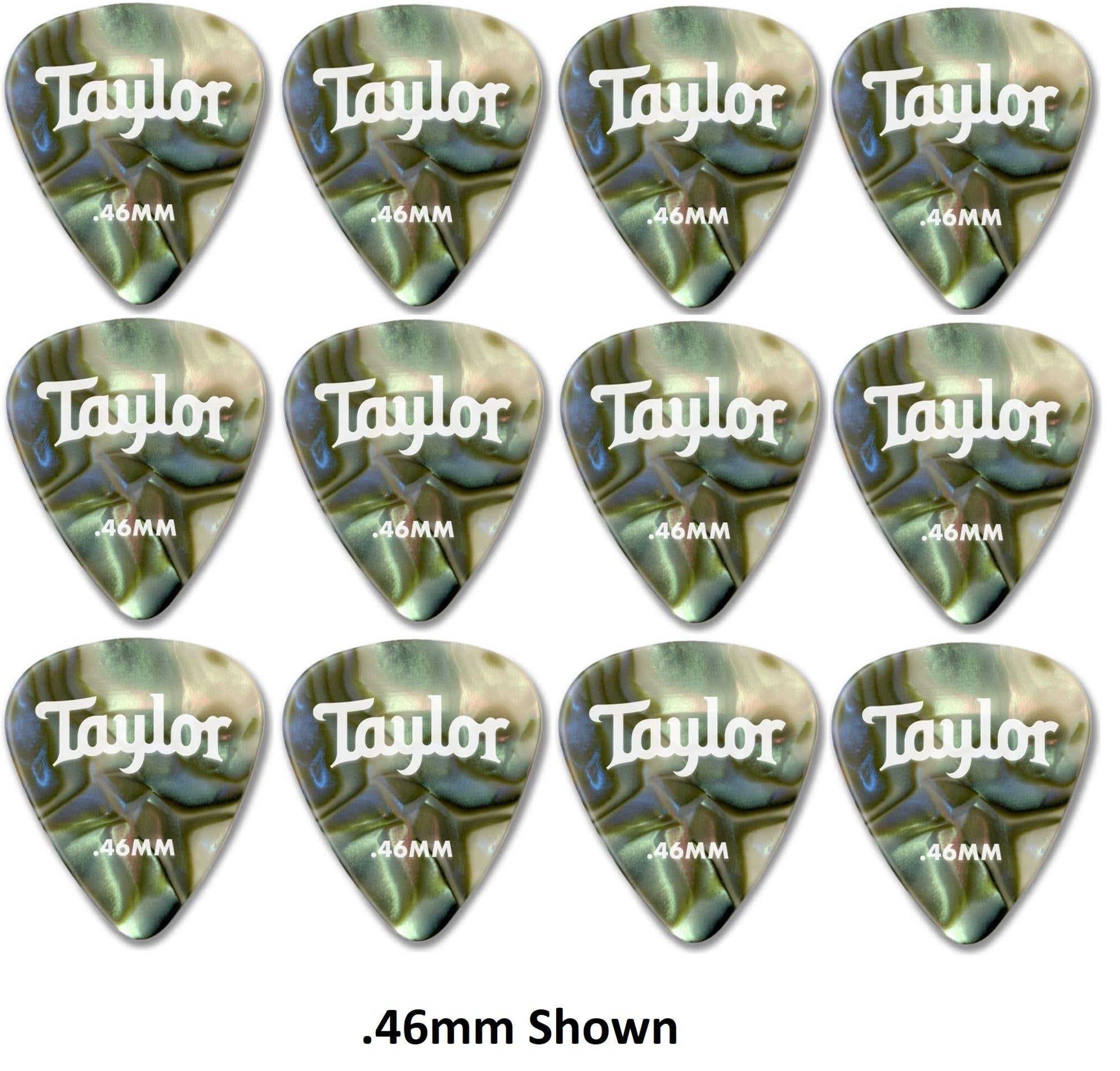 Taylor Celluloid Guitar Picks Abalone .71mm 12 Pack