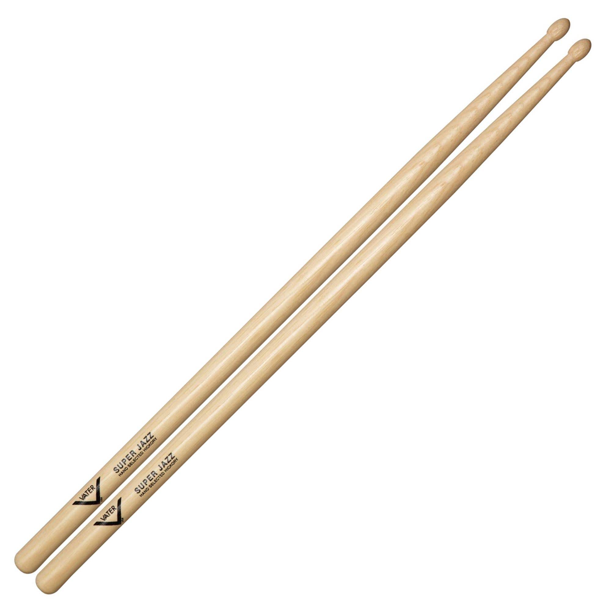 Vater VHSJW Super Jazz Hickory Wood Tip Drum Sticks Pair