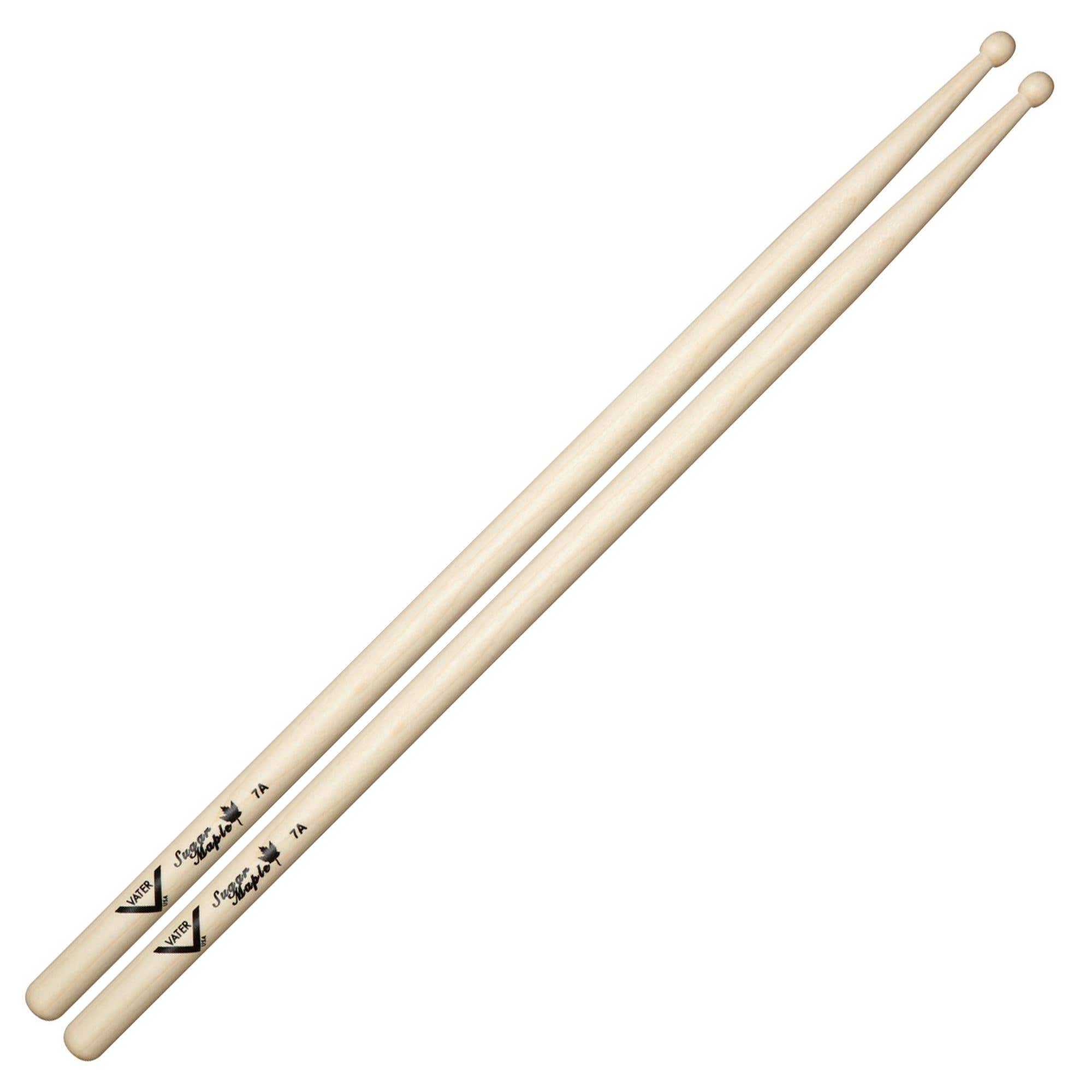 Vater VSM7AW Sugar Maple 7A Drum Sticks Wood Tip Pair