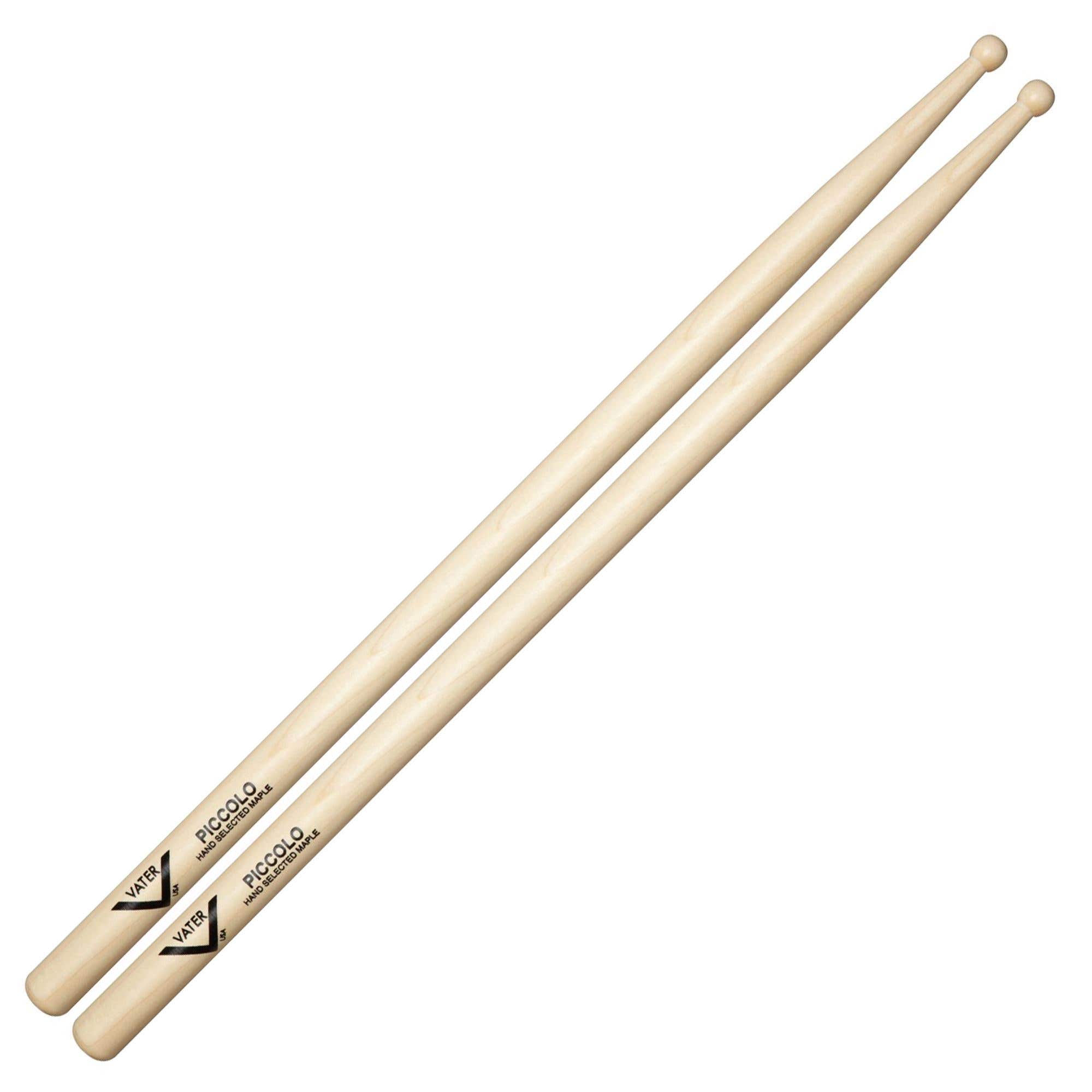 Vater VSMPW Sugar Maple Piccolo Drum Sticks Wood Tip Pair