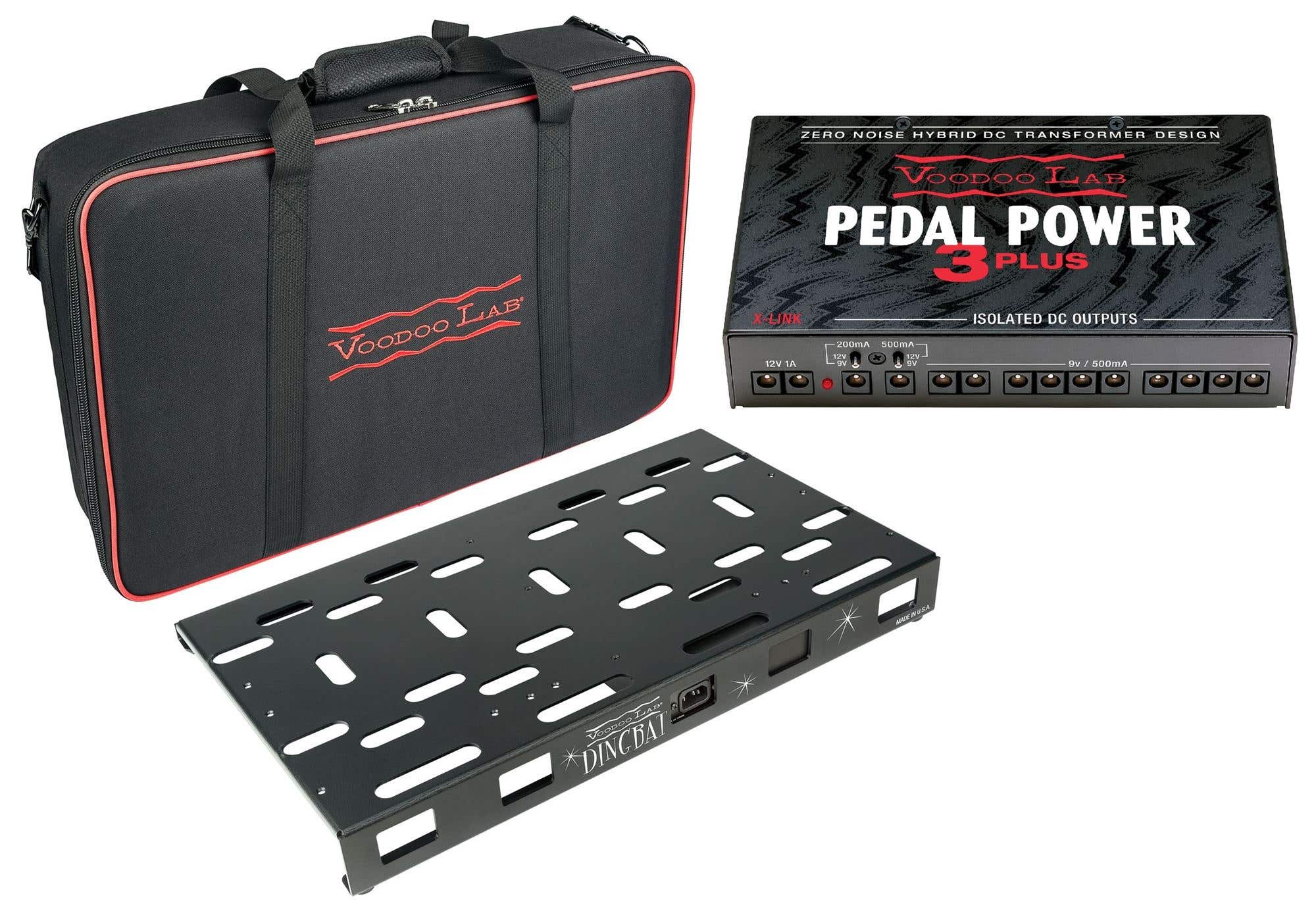 Voodoo Lab Dingbat Medium Pedalboard with Pedal Power 3 Plus