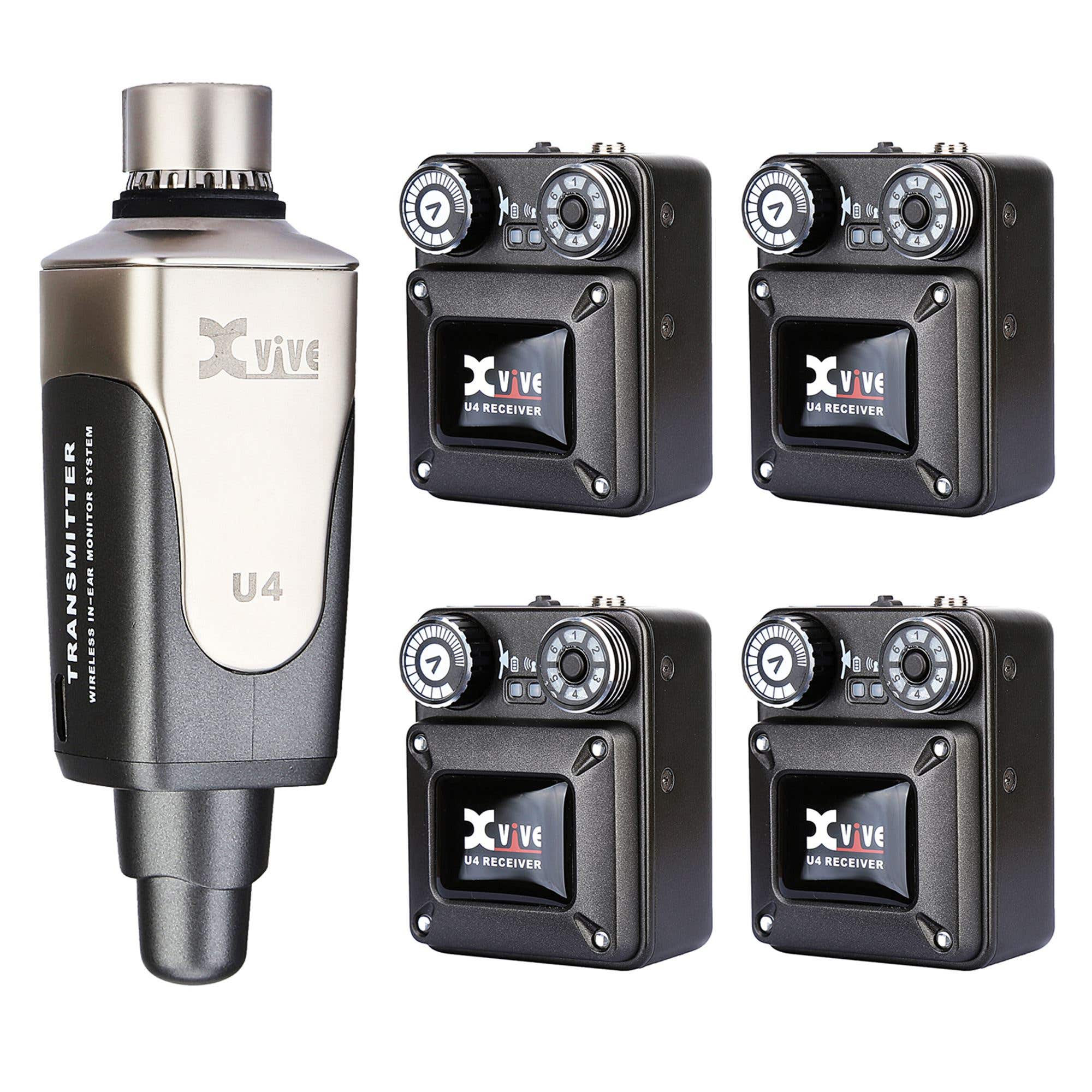 Xvive U4R4 Digital Wireless Quad Receiver In-Ear Monitor System