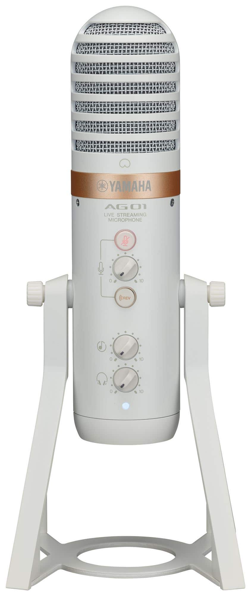 Yamaha AG01W Microphone with Mixer and USB Interface in White