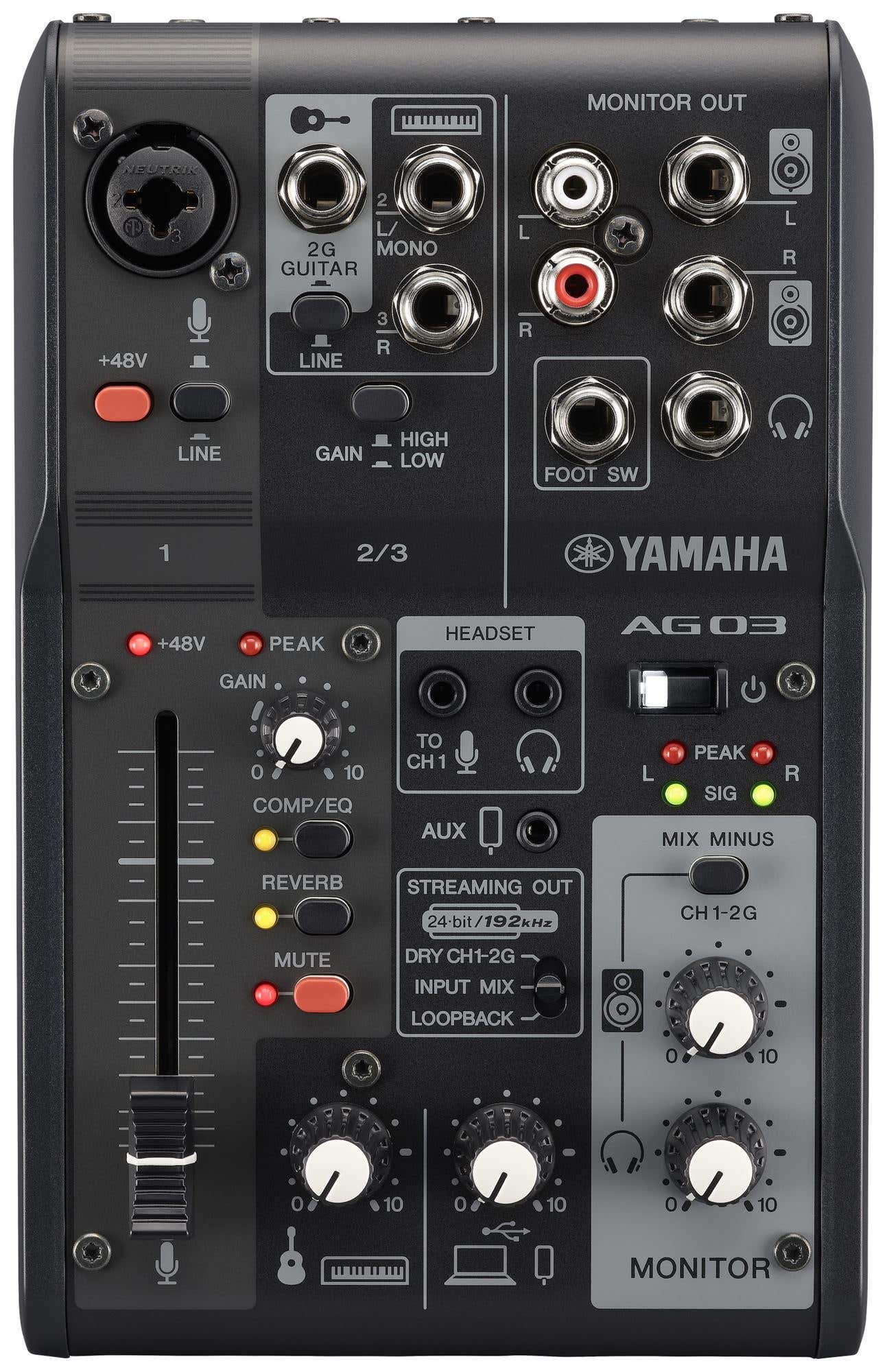 Yamaha AG03MK2 3-Channel Streaming Mixer