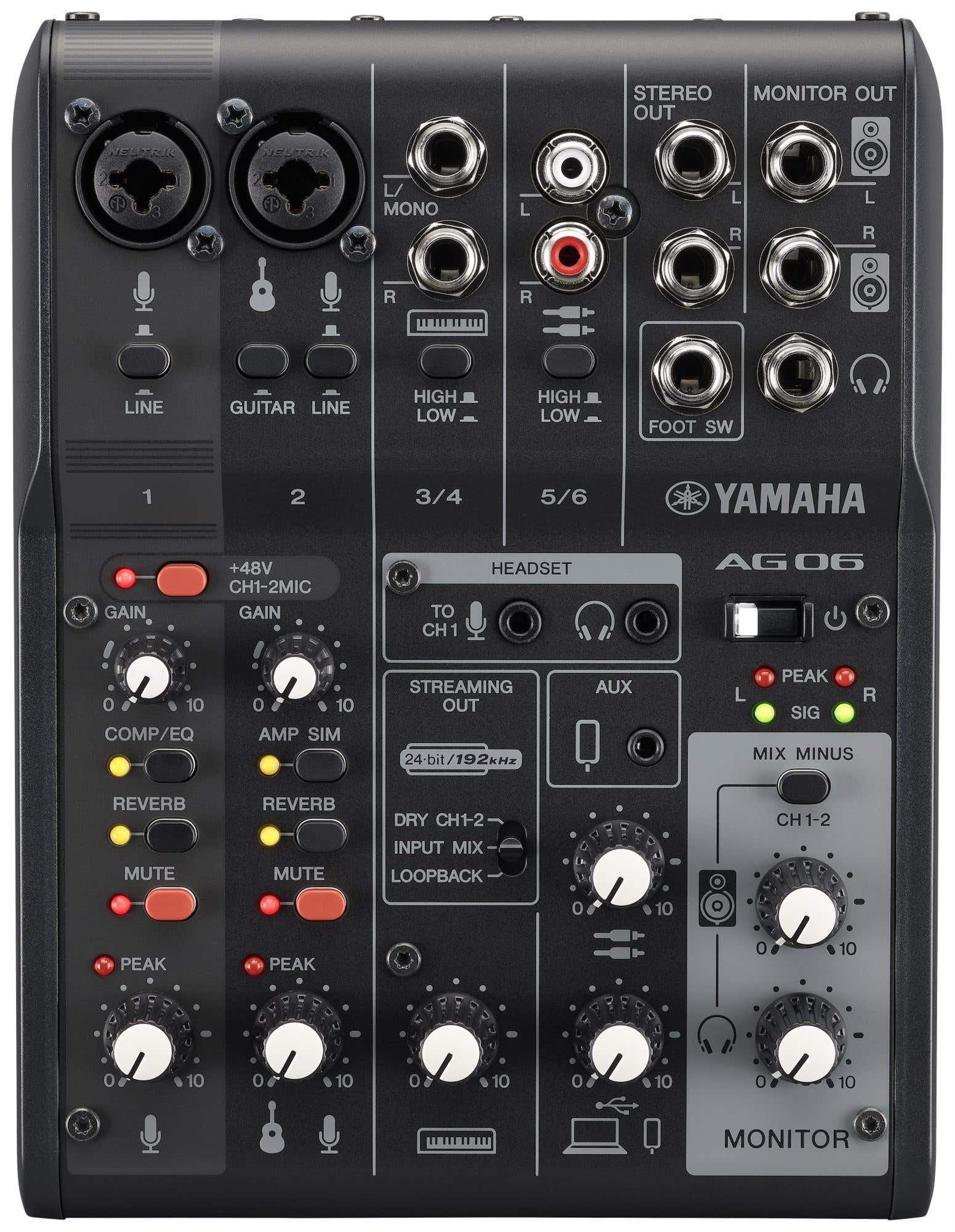 Yamaha AG06MK2 6-Channel Streaming Mixer