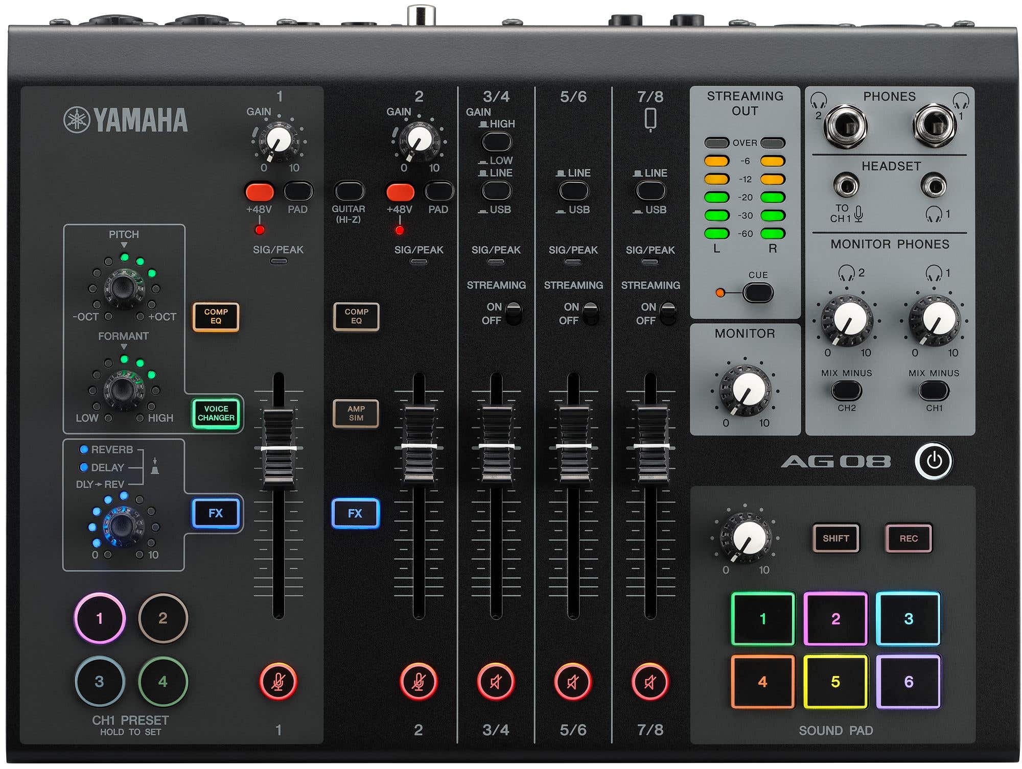 Yamaha AG08 8-Channel Streaming Mixer