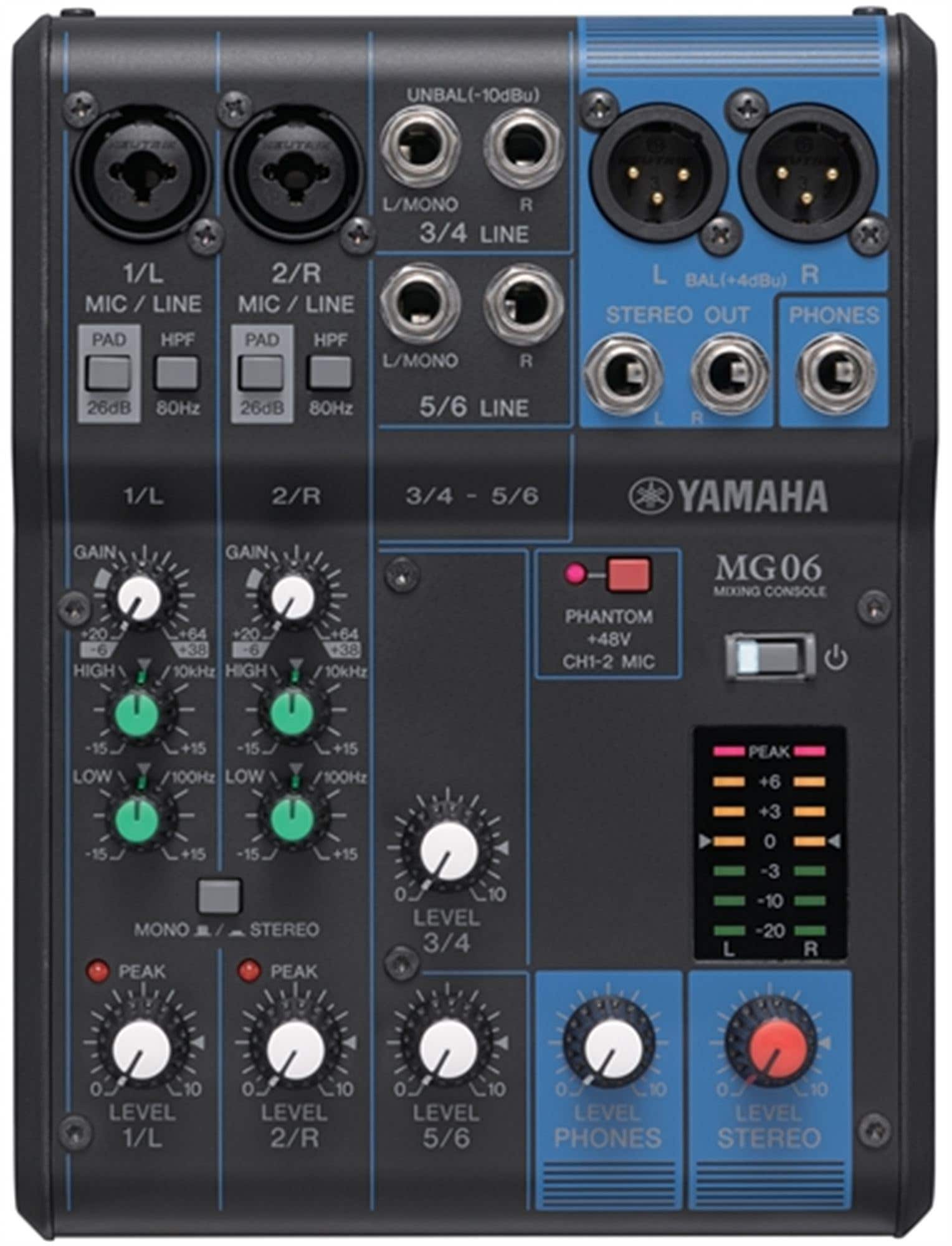 Yamaha MG06 6 Channel Stereo Mixer