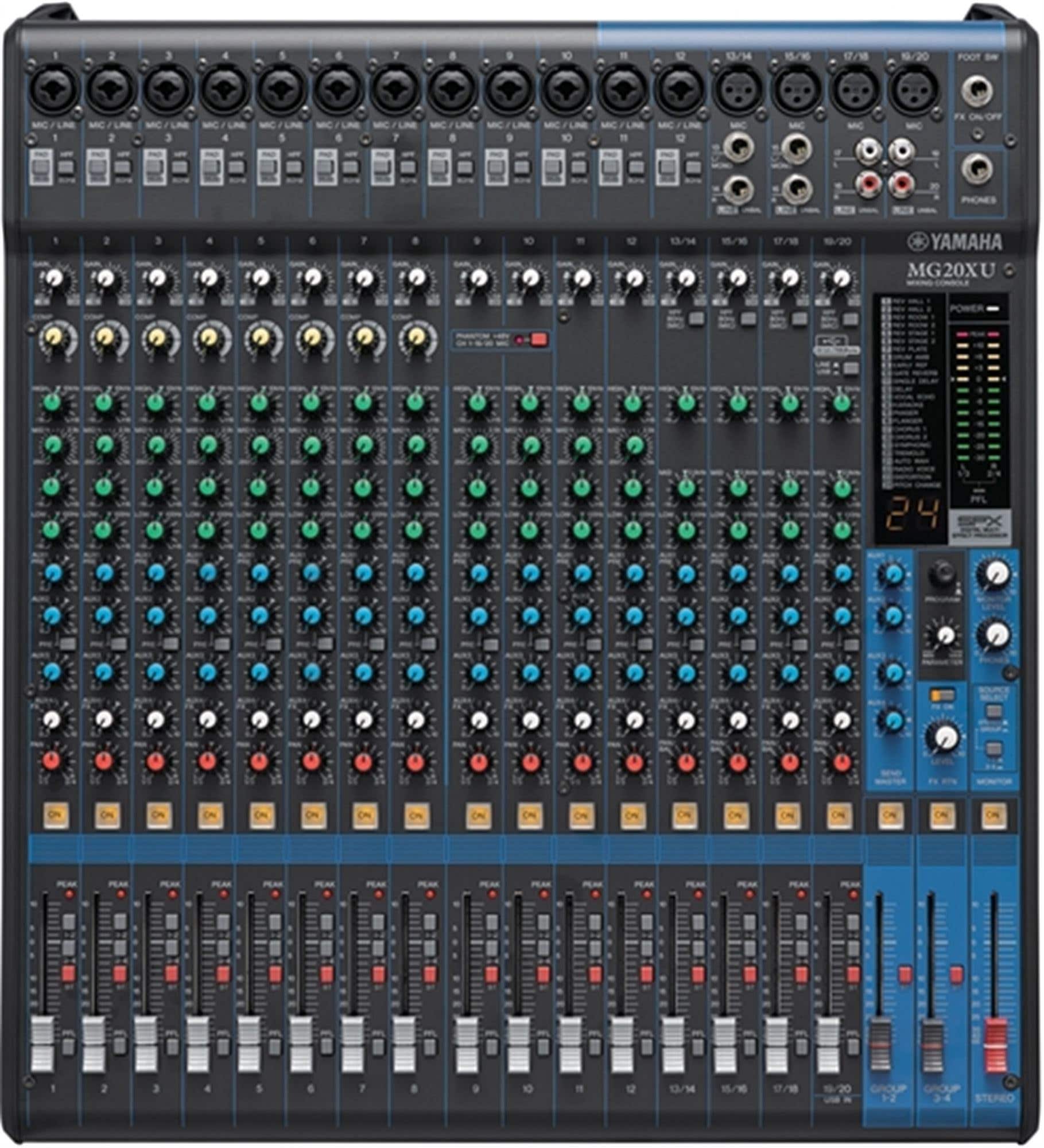 Yamaha MG20XU 20 Channel Stereo USB Mixer with Effects