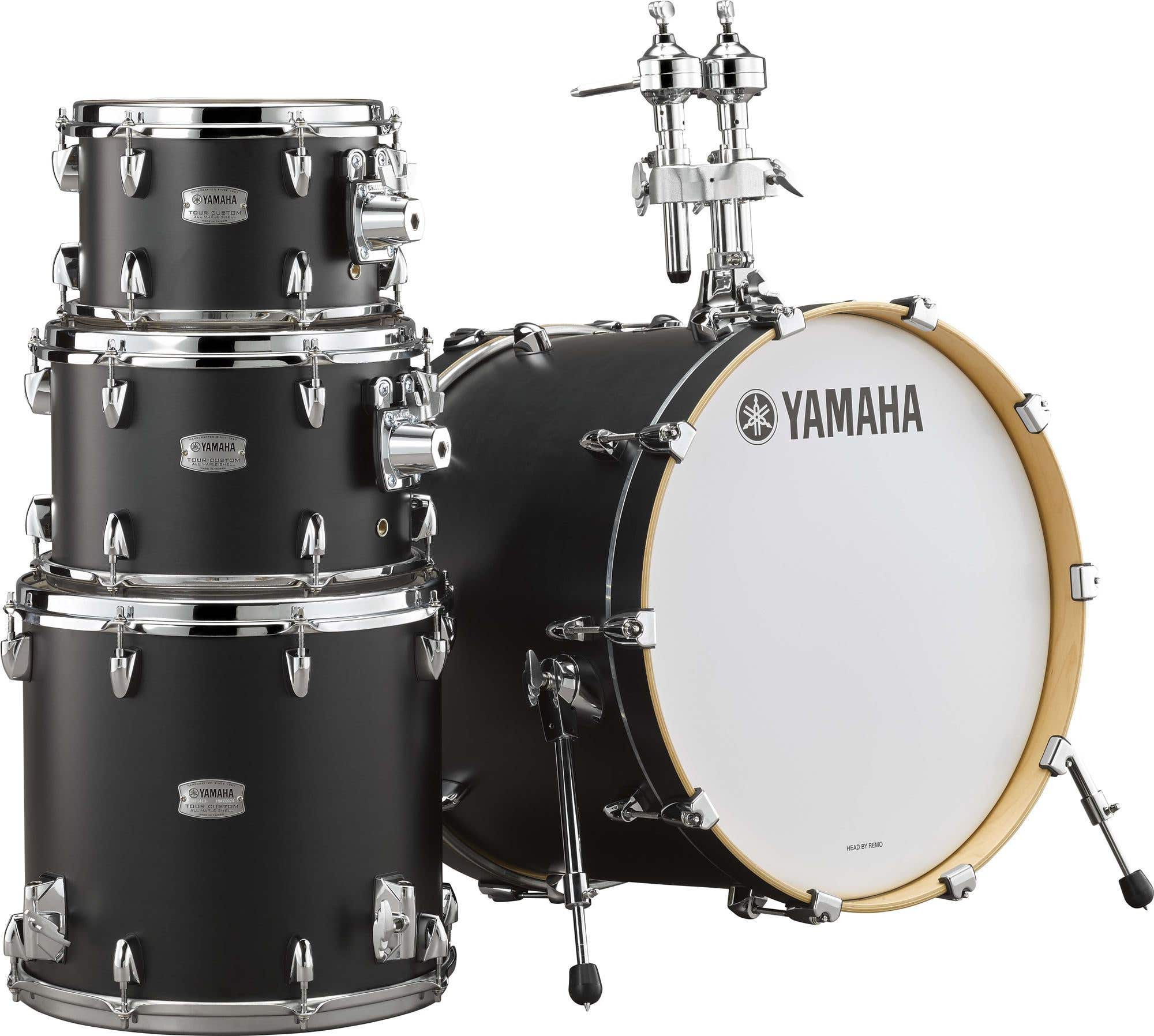 Yamaha Tour Custom Maple 4 Piece Shell Kit Licorice Satin