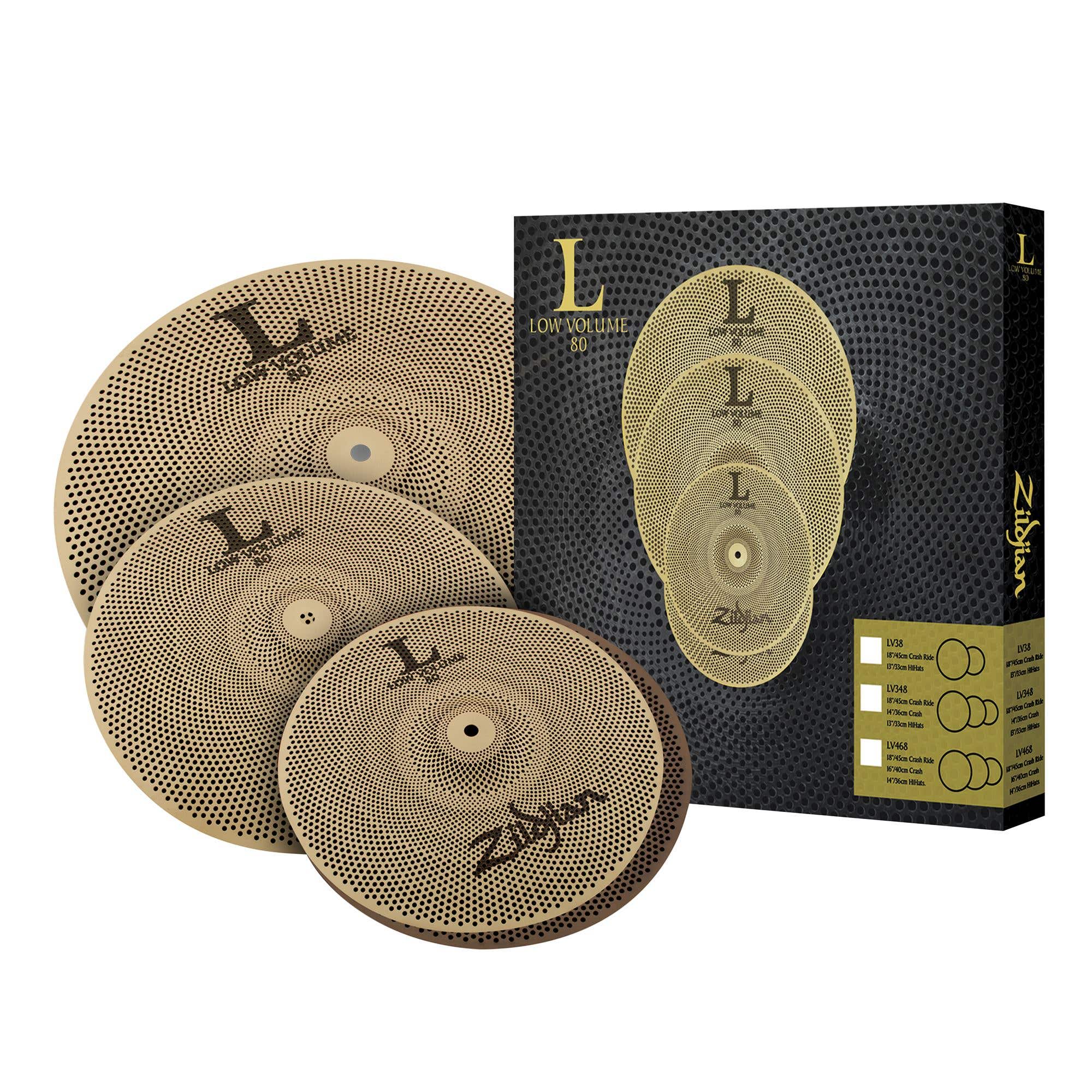Zildjian L80 348 Low Volume Cymbal Set 13/14/18