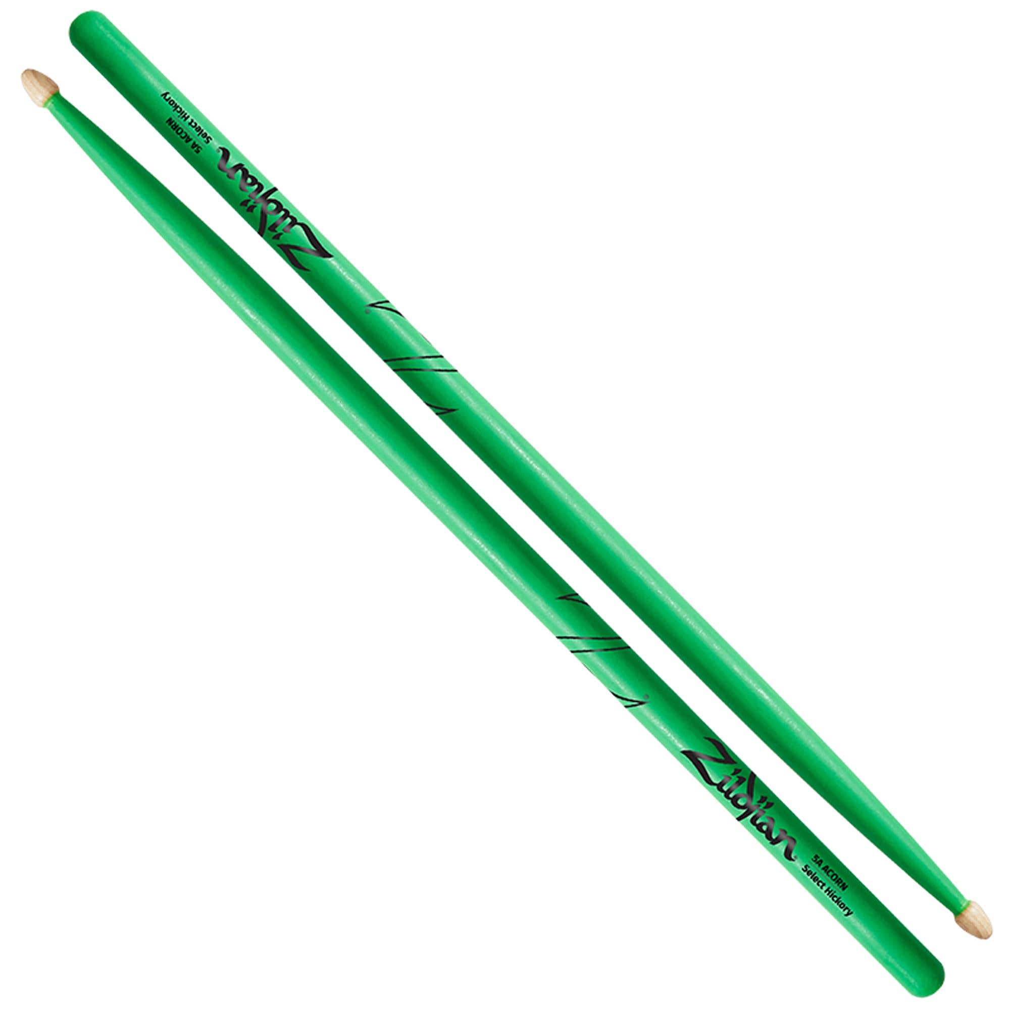 Zildjian 5A Neon Acorn Wood Tip Drumsticks