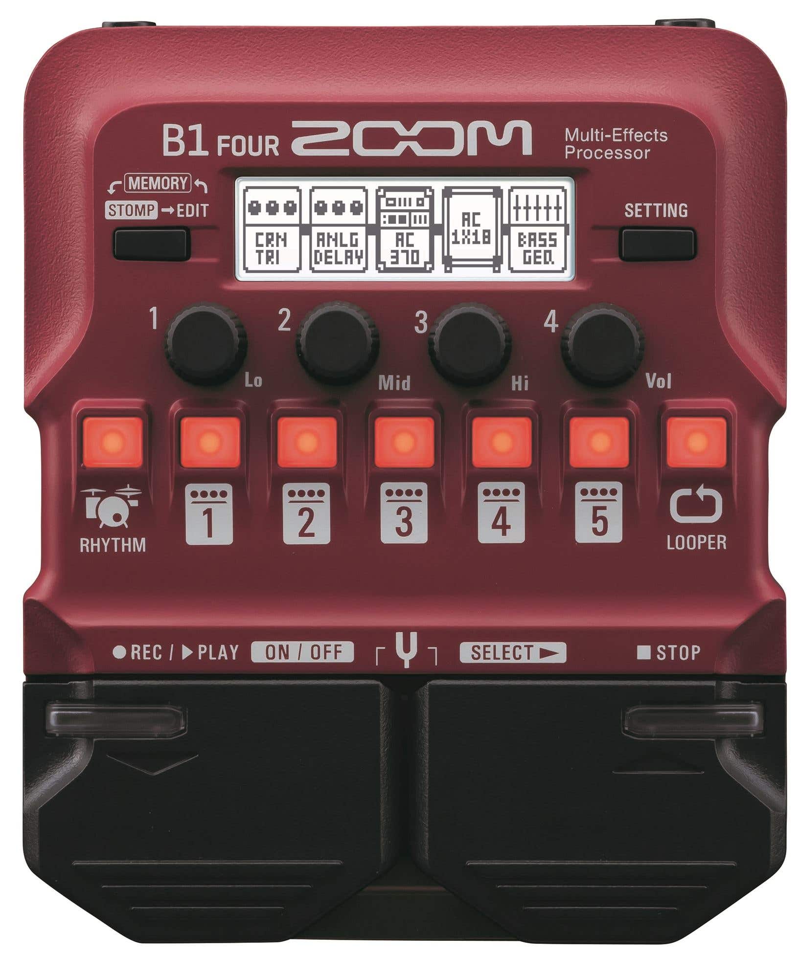 Zoom B1 FOUR Multi-Effects Bass Guitar Pedal