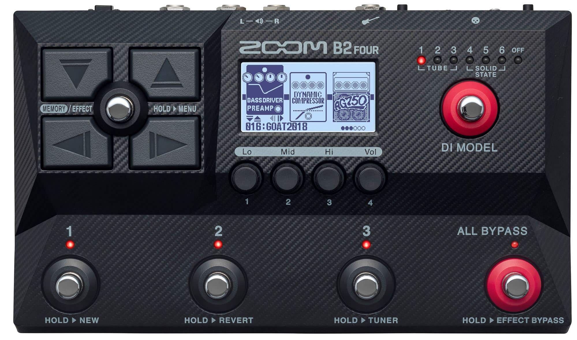 Zoom B2 Four Bass Effects and Amp Emulator Pedal