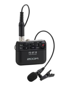 Zoom F2BT Field Recorder and Lavalier Microphone with Bluetooth