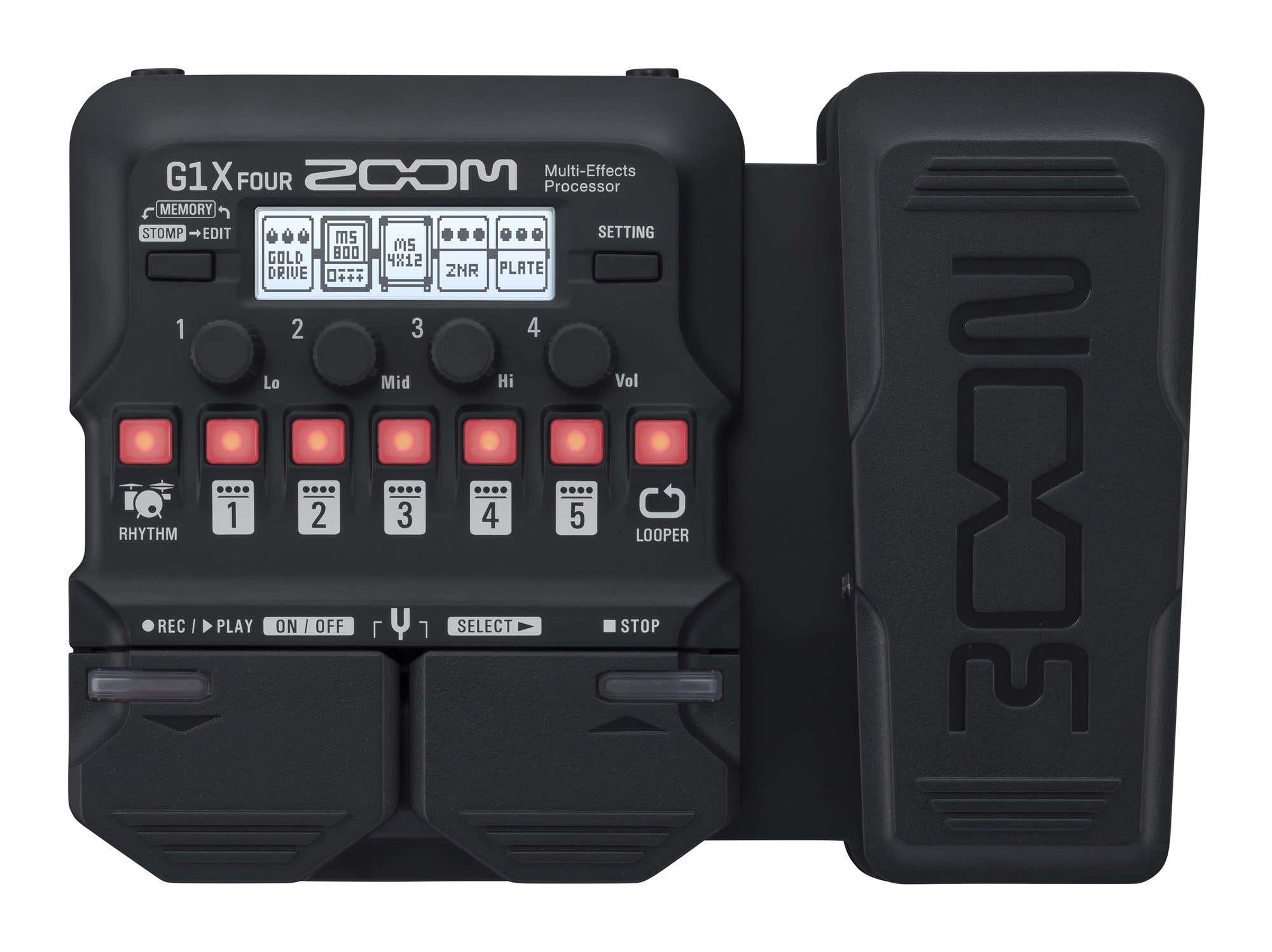 Zoom G1X FOUR Multi-Effects Guitar Processor Pedal