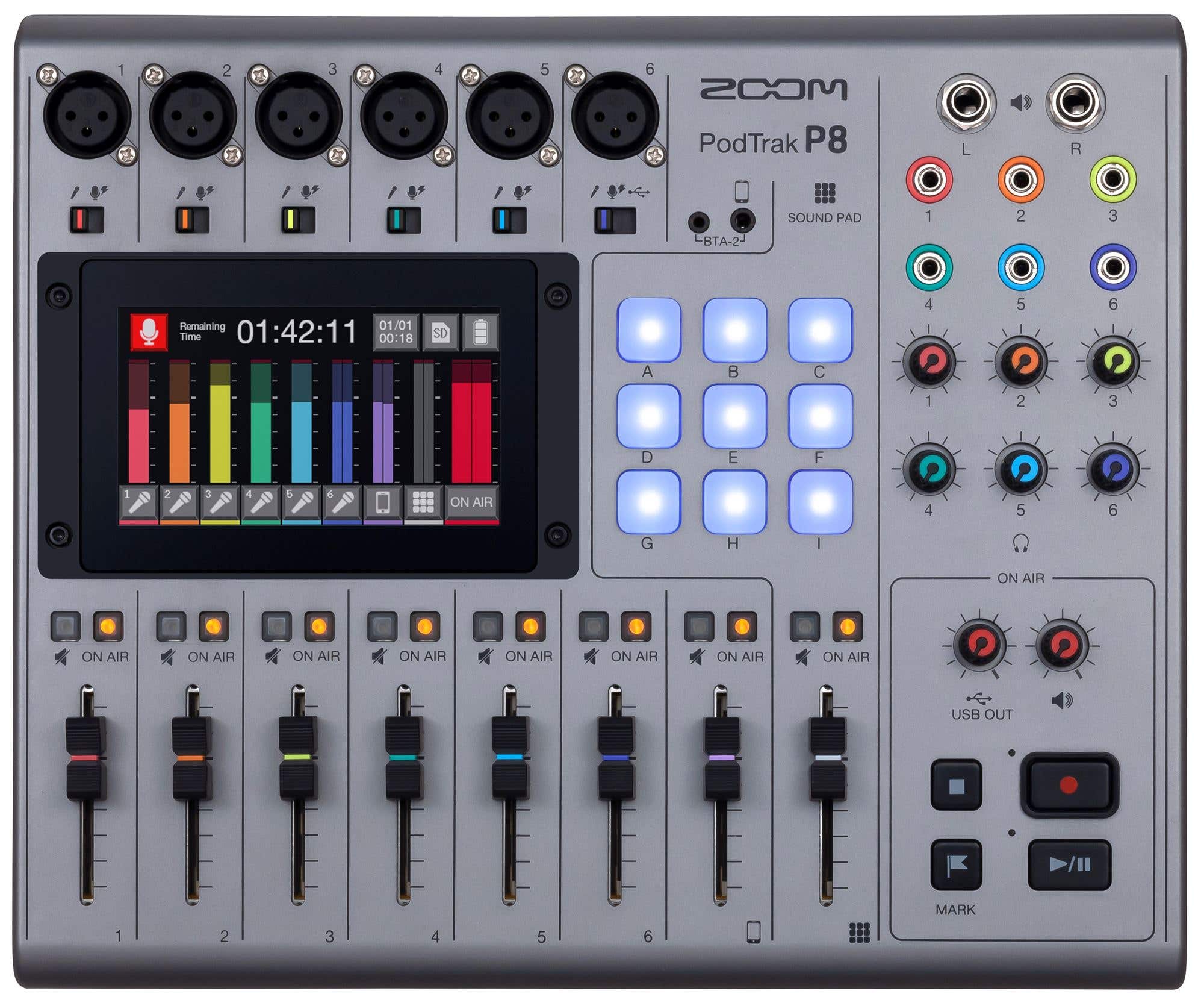 Zoom PodTrak P8 Podcasting Mixer and Recorder