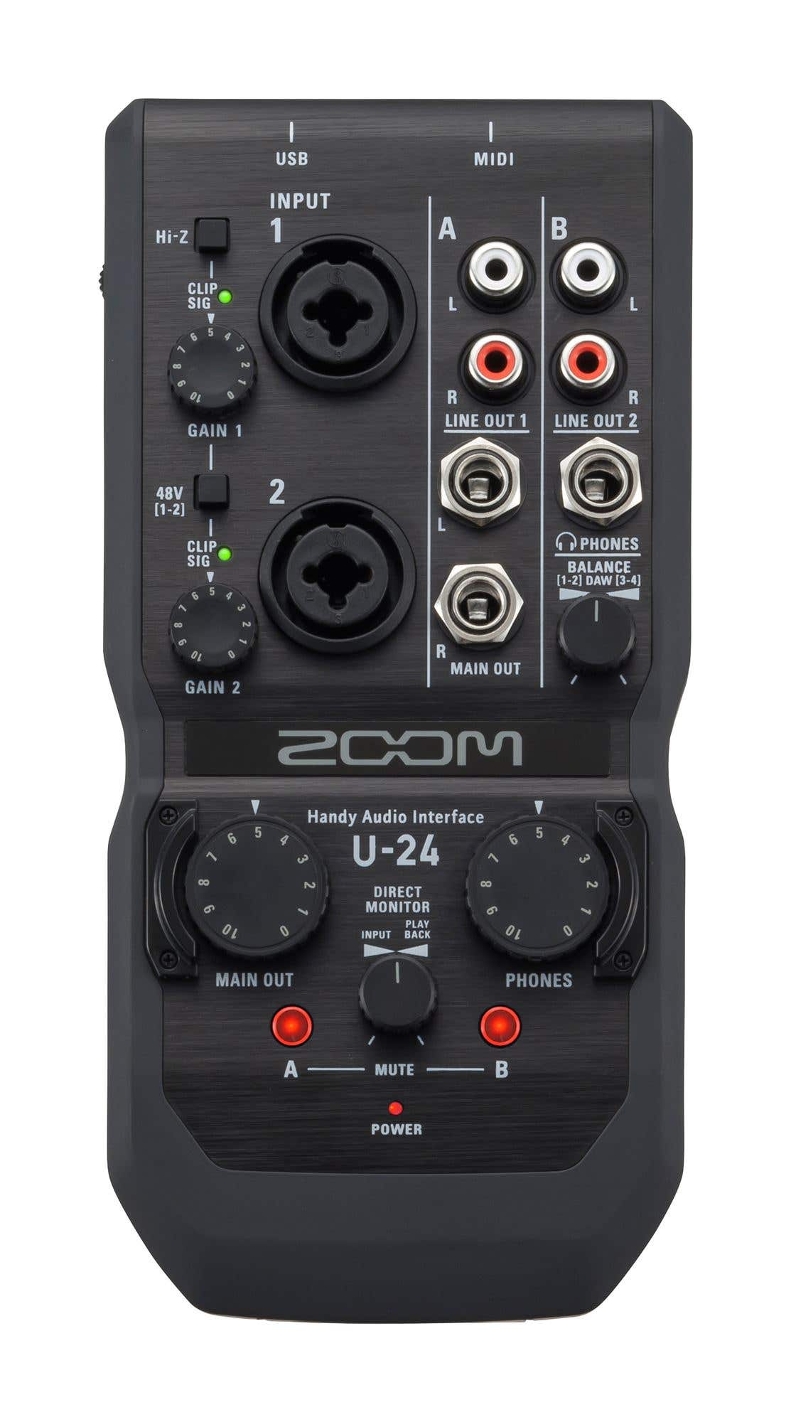 Zoom U24 Portable USB Audio Interface