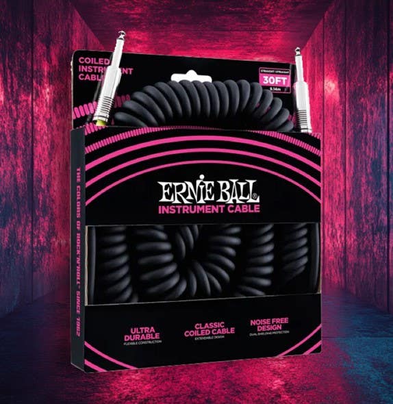 Ernie Ball 30ft Coiled Instrument Cable