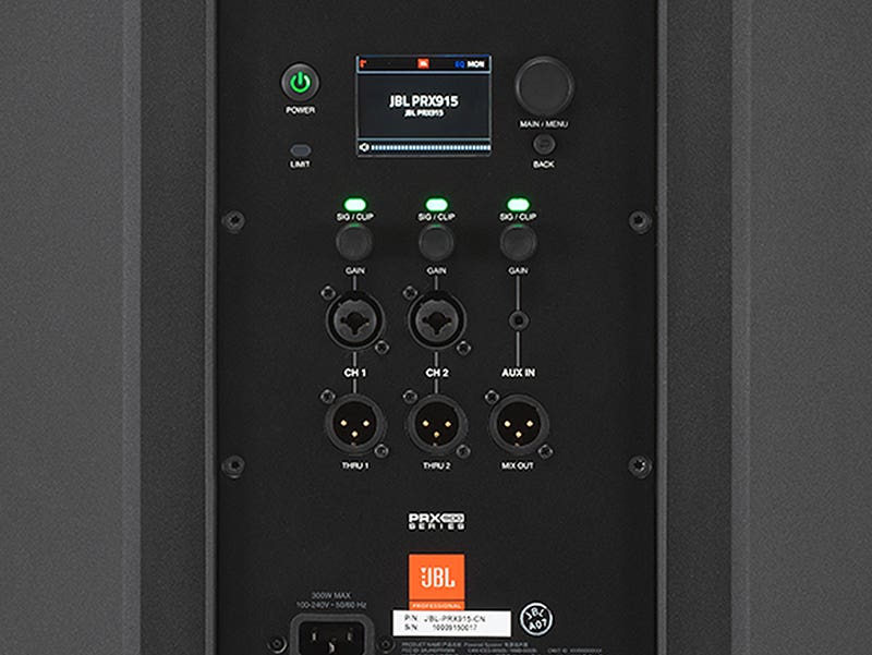 JBL PRX915 Total Tonal Control at Your Fingertips
