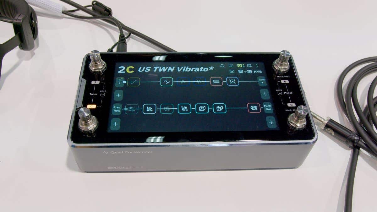 Neural DSP Quad Cortex Mini at NAMM 2026 wide shot American Musical Supply