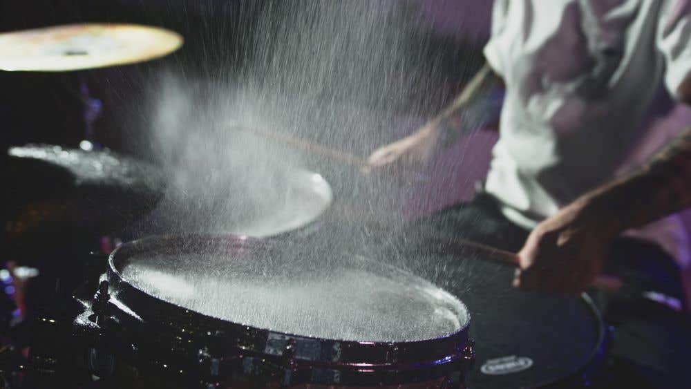 Tom drum on a drum set