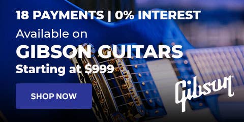 18 Payments on Gibson Guitars banner