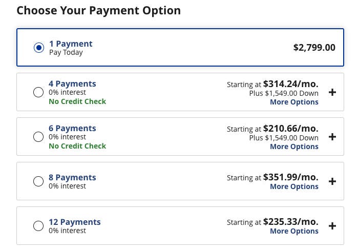 Payment Plan Options